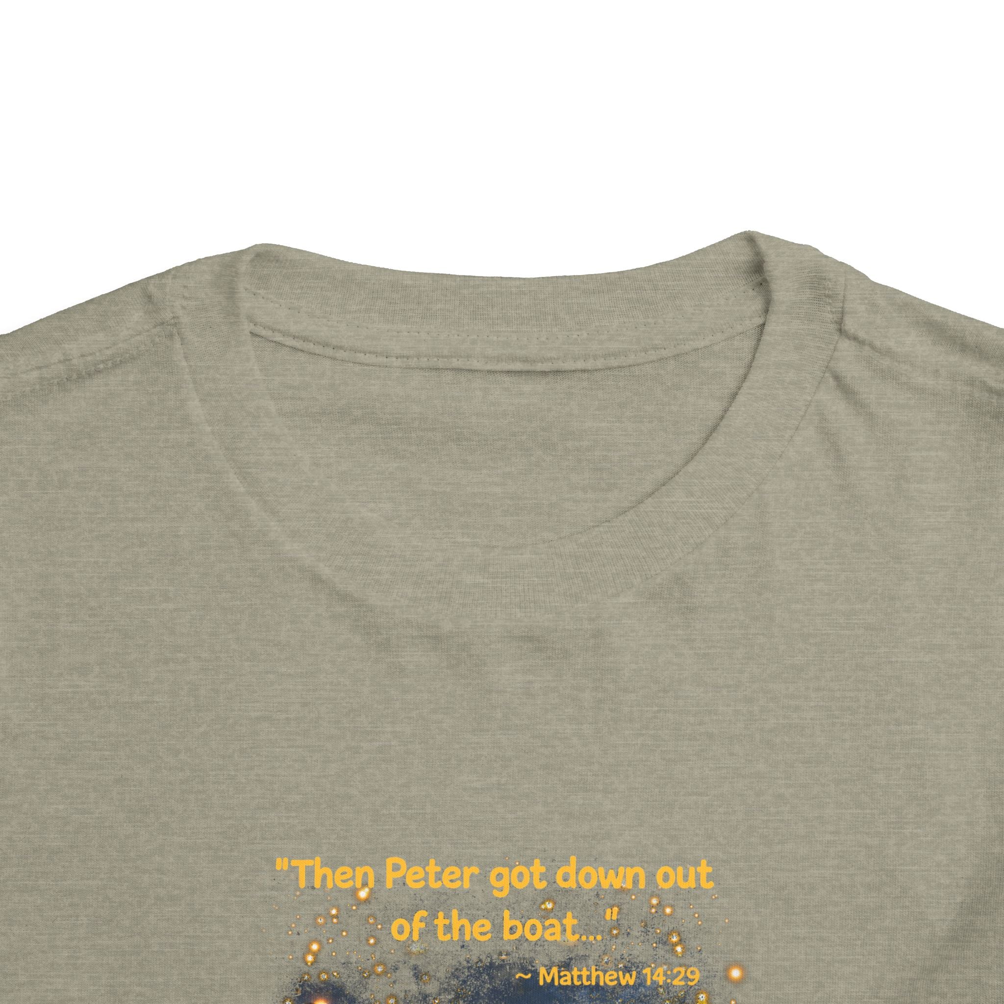 Toddler Tee — “Trust” Inspirational Christian Tee | Matthew 14:29 Faith Shirt for Kids