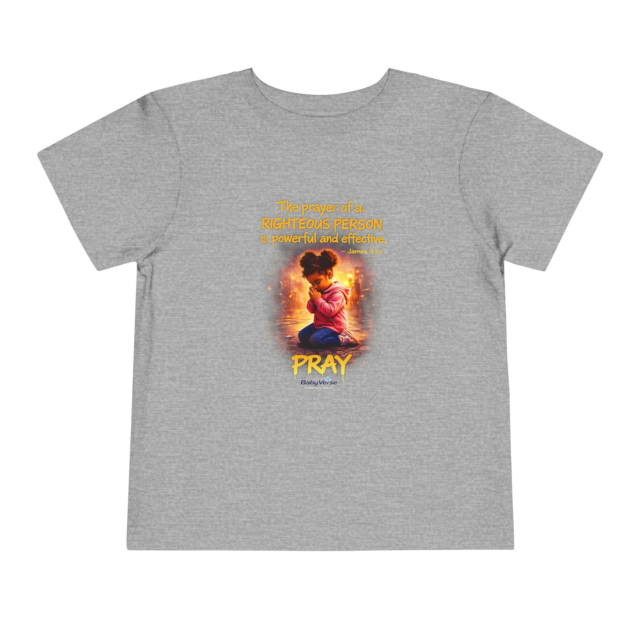 Toddler Tee — "Pray" Inspirational Christian Tee