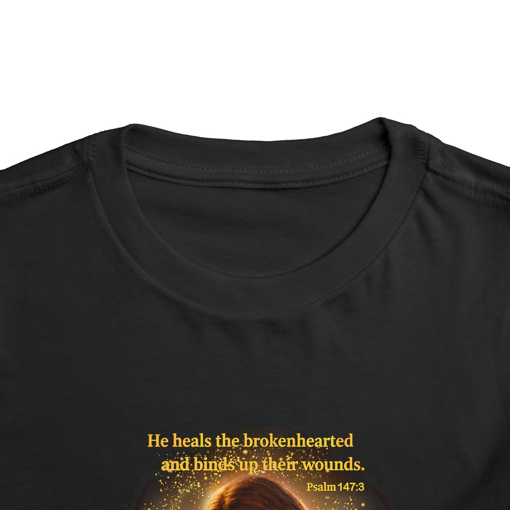 Toddler Tee — “Heal” Inspirational Christian Tee | Psalm 148:3 Bible Verse Faith Shirt for Kids
