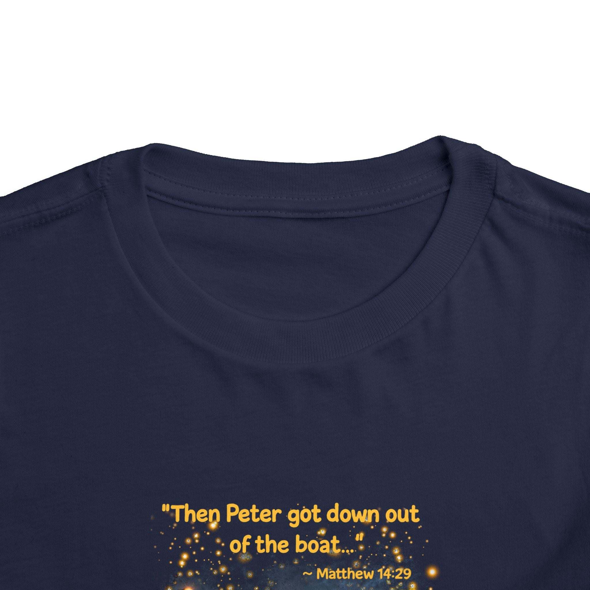Toddler Tee — “Trust” Inspirational Christian Tee | Matthew 14:29 Faith Shirt for Kids