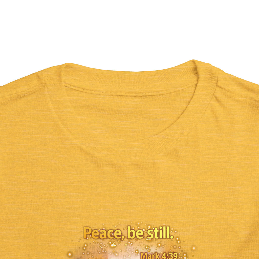 Toddler Tee — "Peace, Be Still" Inspirational Christian Tee