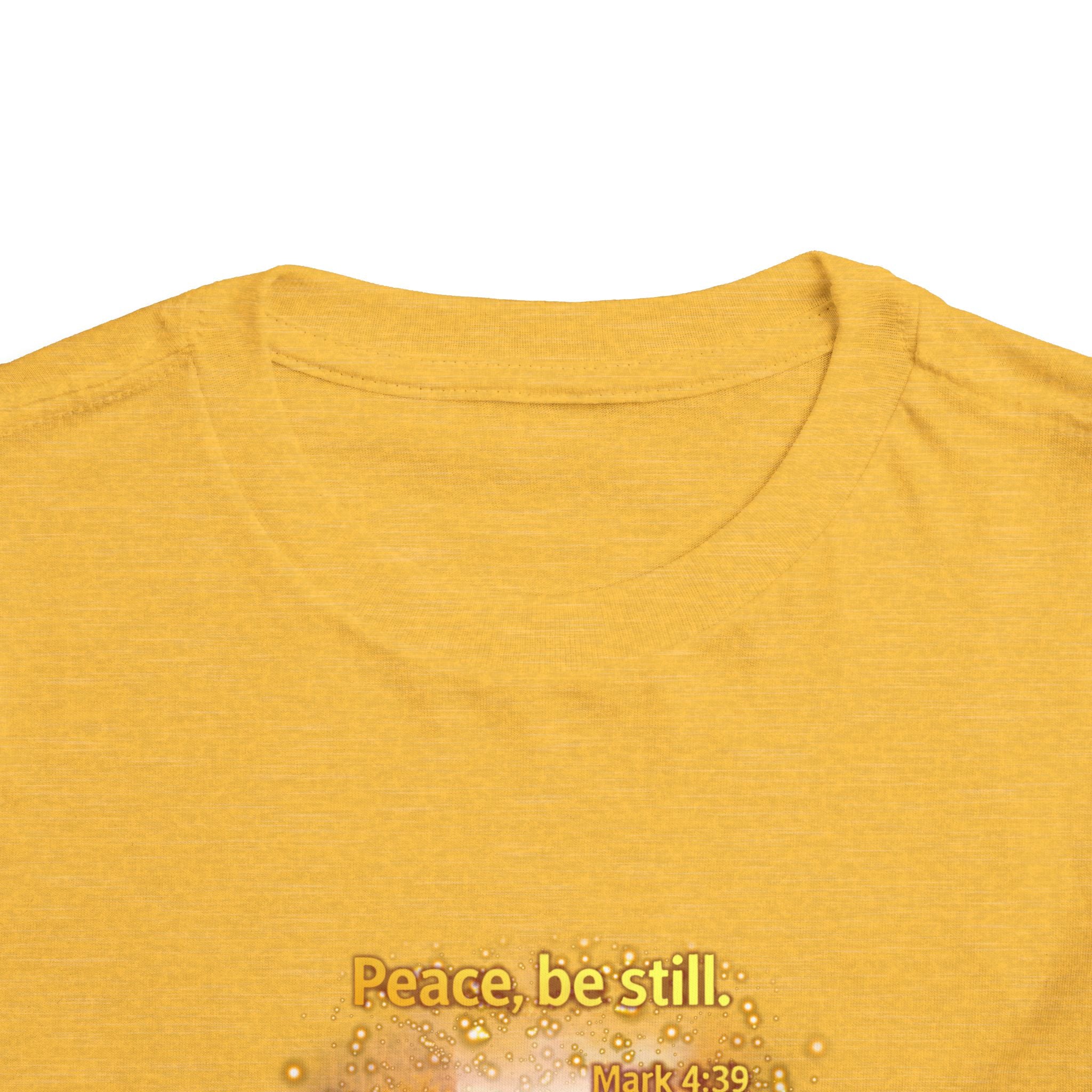 Toddler Tee — "Peace, Be Still" Inspirational Christian Tee