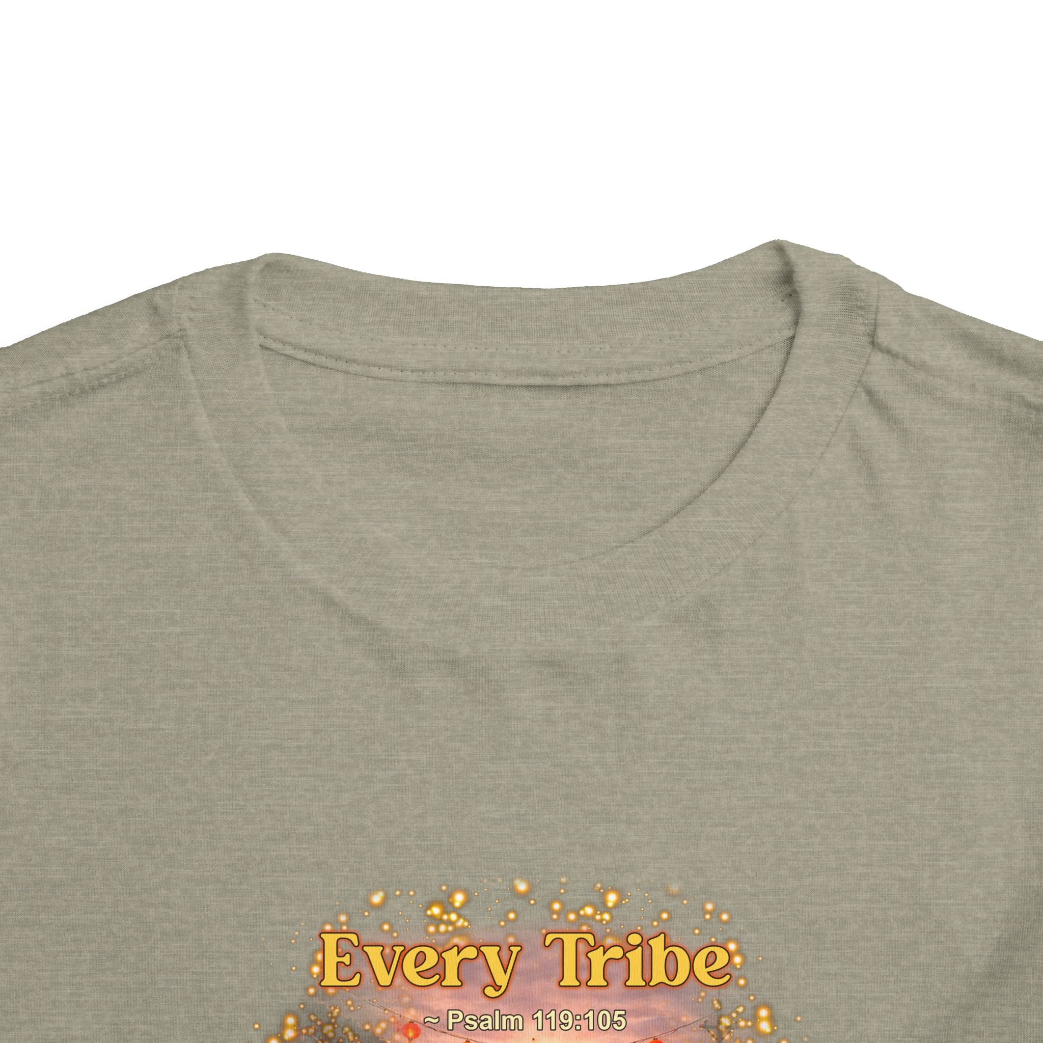 Toddler Tee — “Light Lives Here” Inspirational Christian Tee | Psalm 119:105 Faith Shirt for Kids