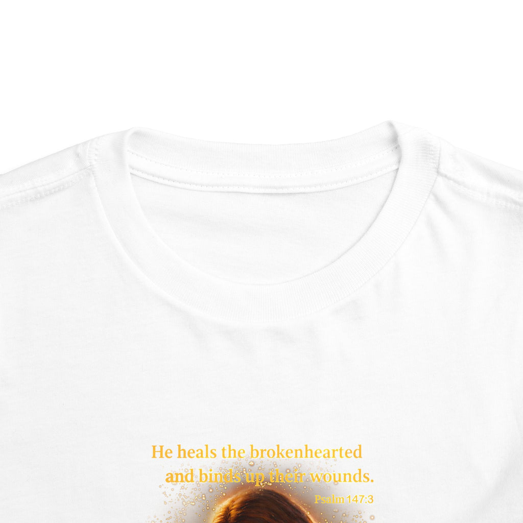 Toddler Tee — “Heal” Inspirational Christian Tee | Psalm 148:3 Bible Verse Faith Shirt for Kids