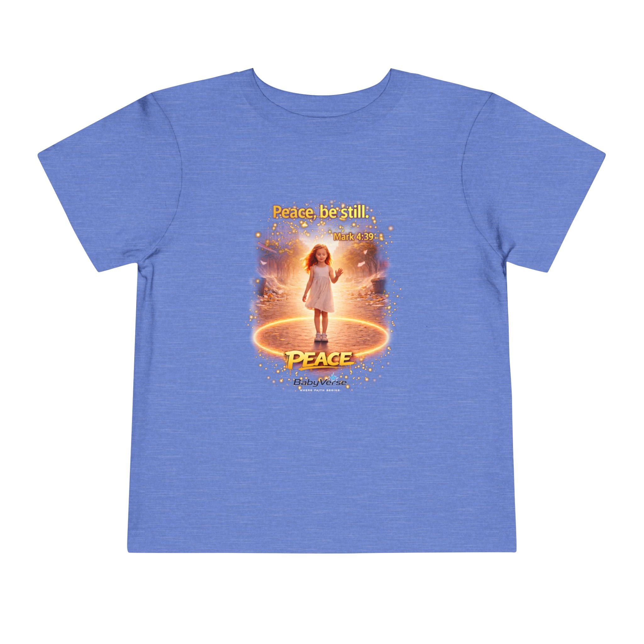 Toddler Tee — "Peace, Be Still" Inspirational Christian Tee