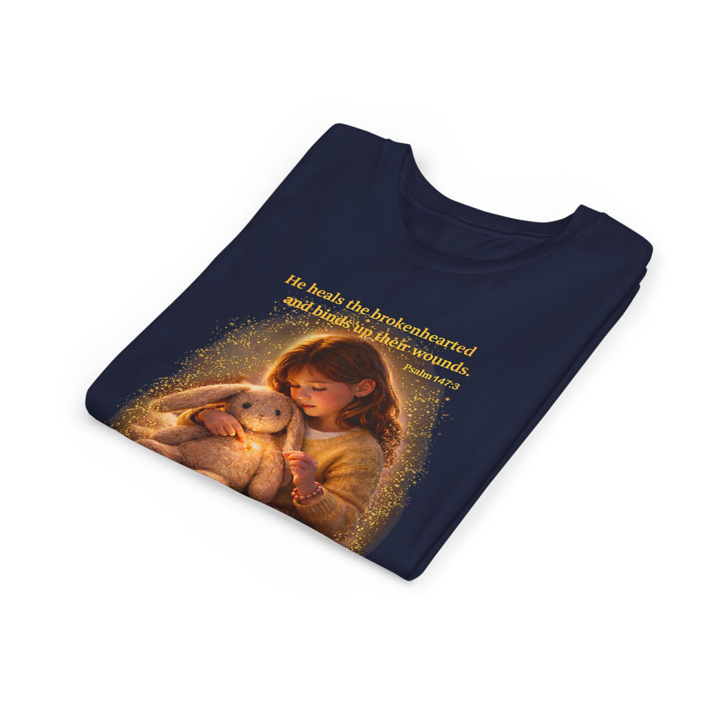 Youth Christian T-Shirt “Heal” | Psalm 148:3 Faith Based Kids Shirt | Inspirational Bible Verse Youth Tee