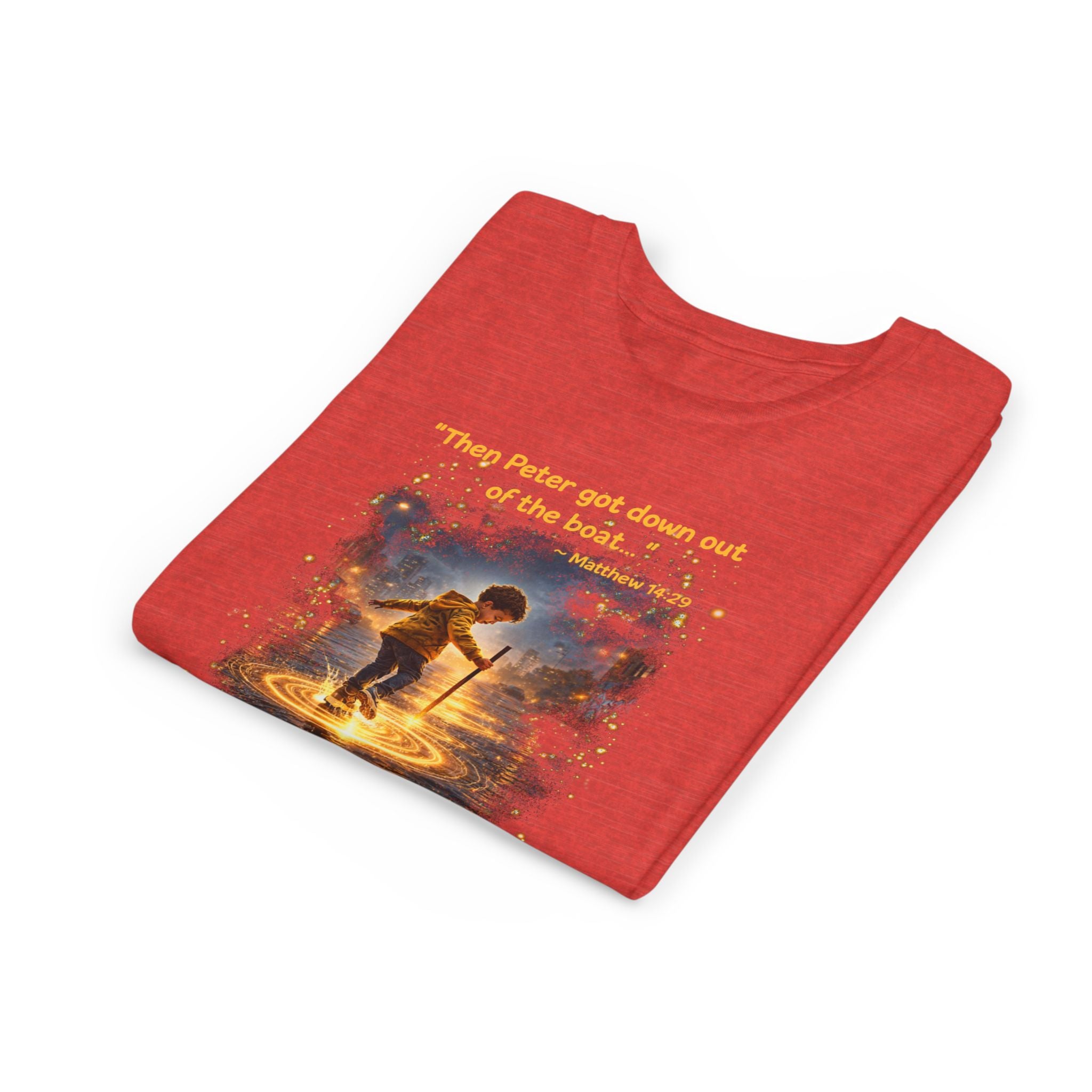Youth Christian T-Shirt “Trust” | Matthew 14:29 Faith Kids Shirt | Inspirational Youth Tee