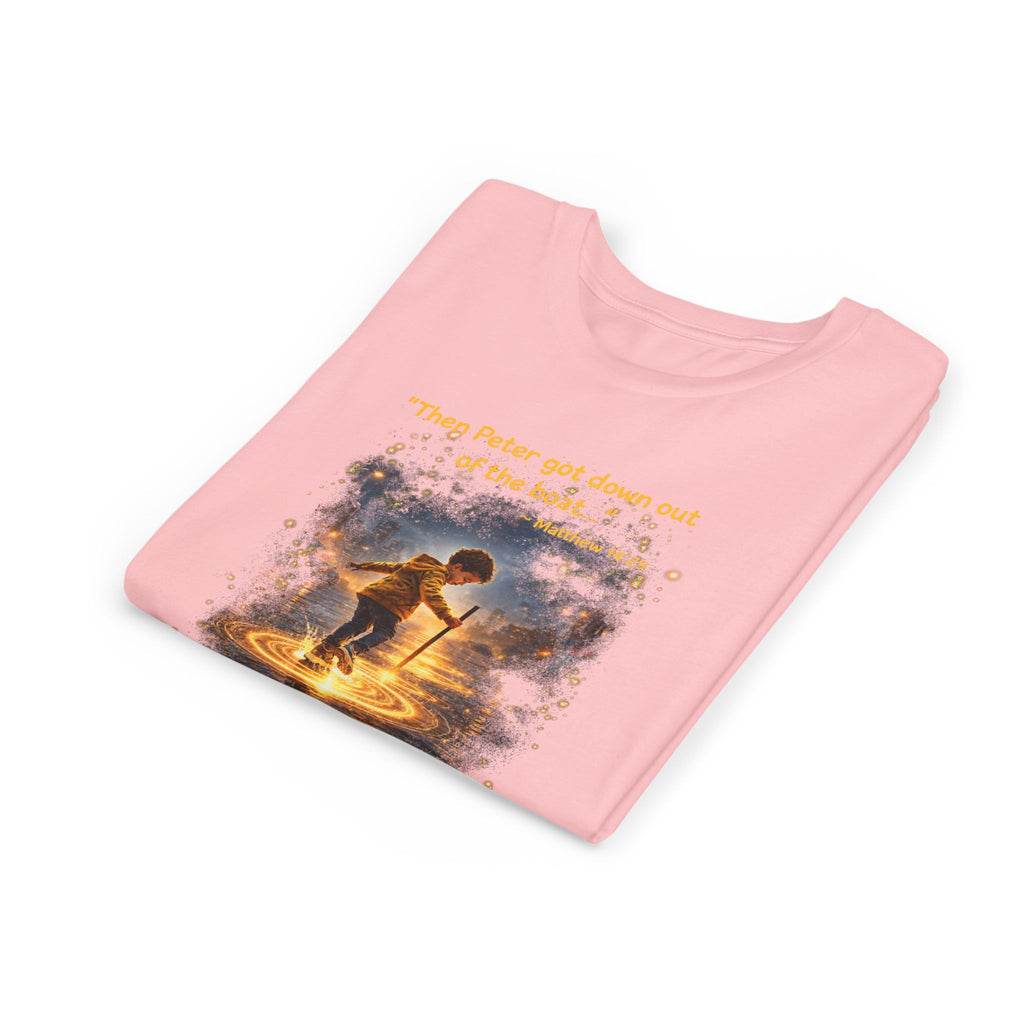 Youth Christian T-Shirt “Trust” | Matthew 14:29 Faith Kids Shirt | Inspirational Youth Tee