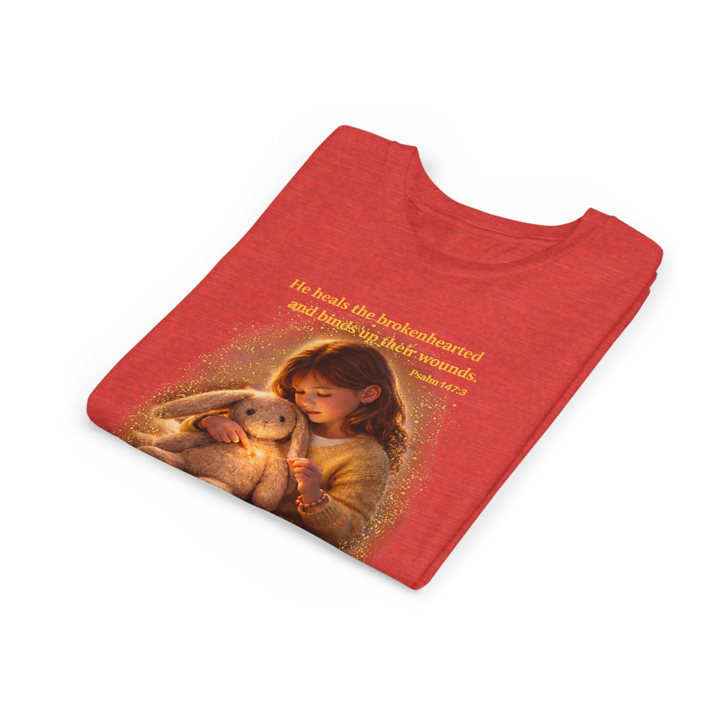 Youth Christian T-Shirt “Heal” | Psalm 148:3 Faith Based Kids Shirt | Inspirational Bible Verse Youth Tee