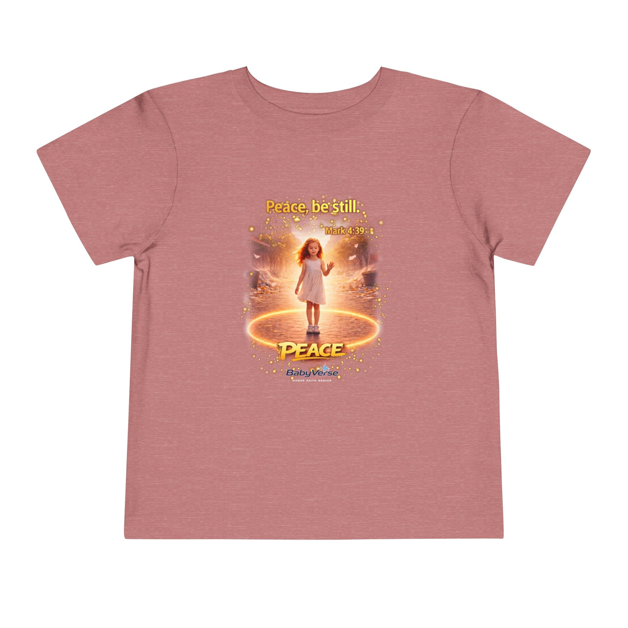 Toddler Tee — "Peace, Be Still" Inspirational Christian Tee
