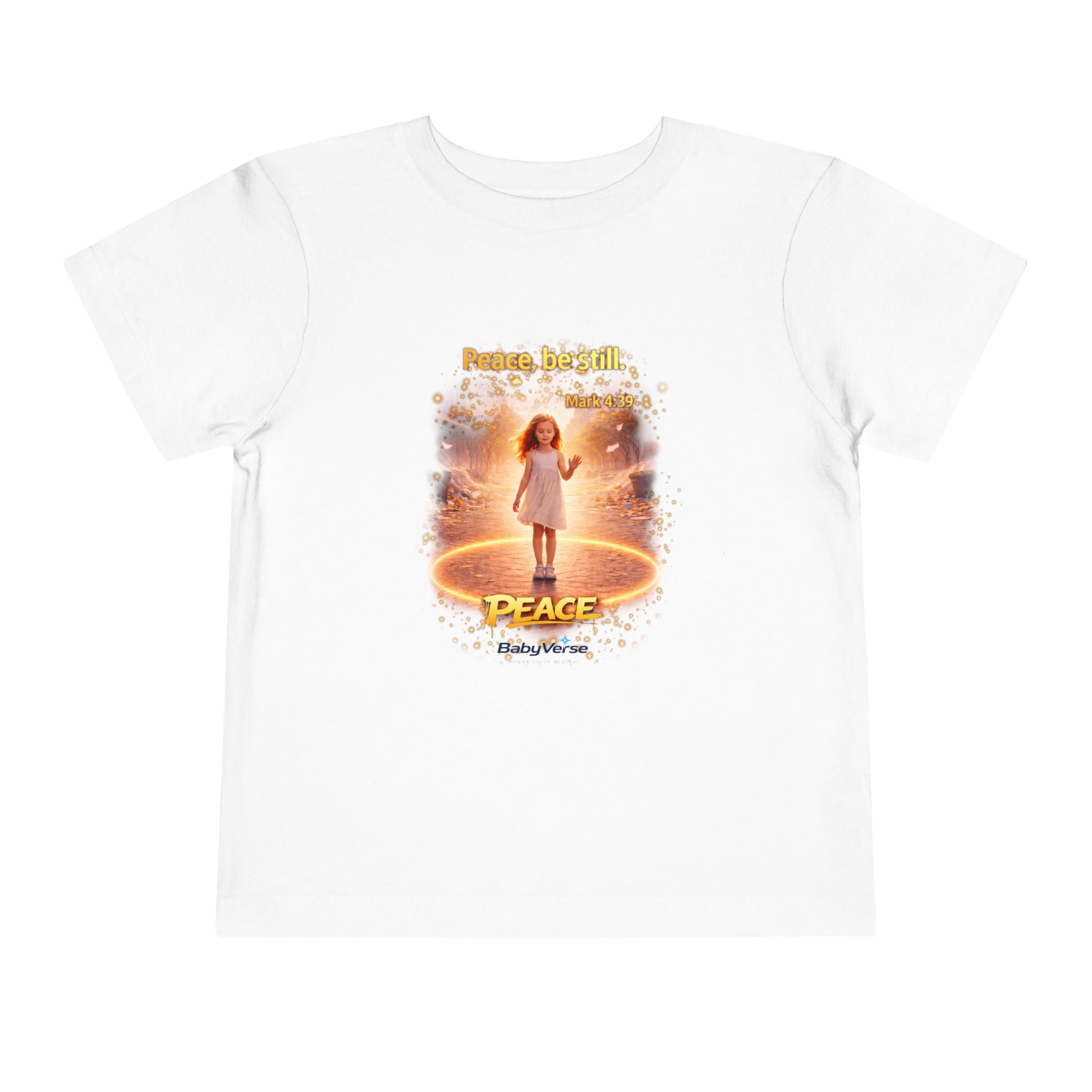 Toddler Tee — "Peace, Be Still" Inspirational Christian Tee