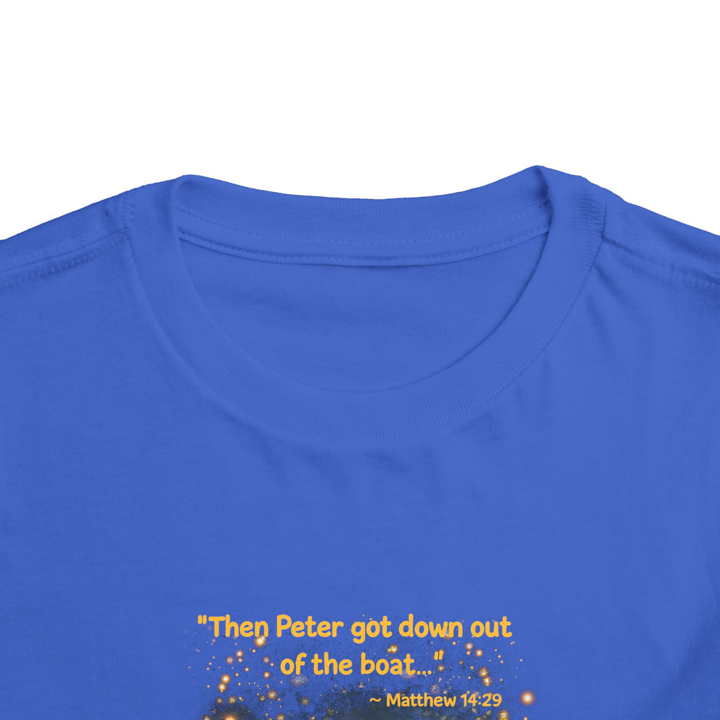 Toddler Tee — “Trust” Inspirational Christian Tee | Matthew 14:29 Faith Shirt for Kids