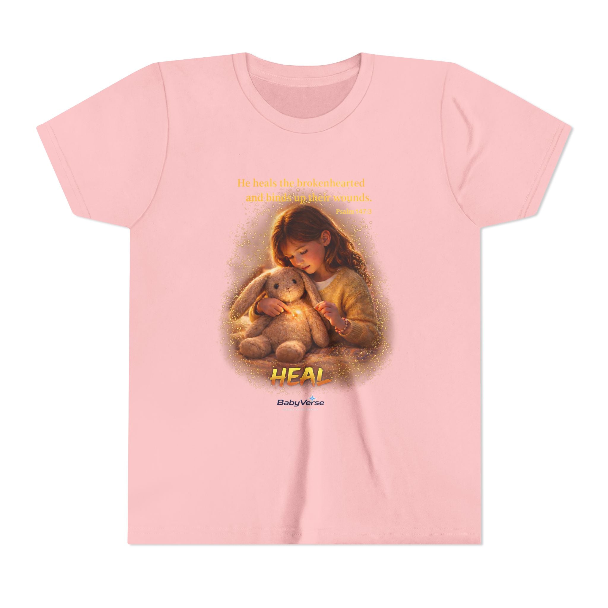Youth Christian T-Shirt “Heal” | Psalm 148:3 Faith Based Kids Shirt | Inspirational Bible Verse Youth Tee