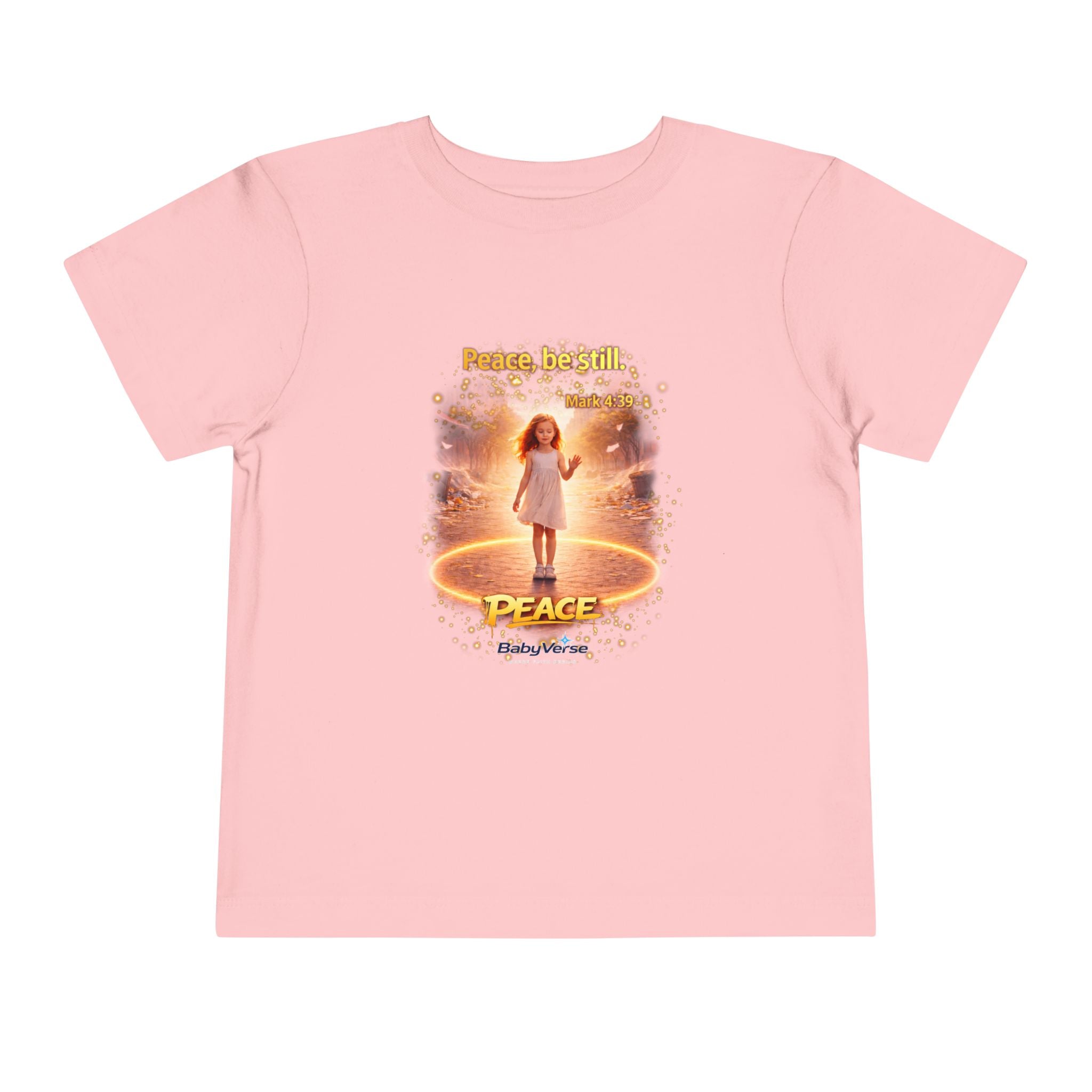 Toddler Tee — "Peace, Be Still" Inspirational Christian Tee