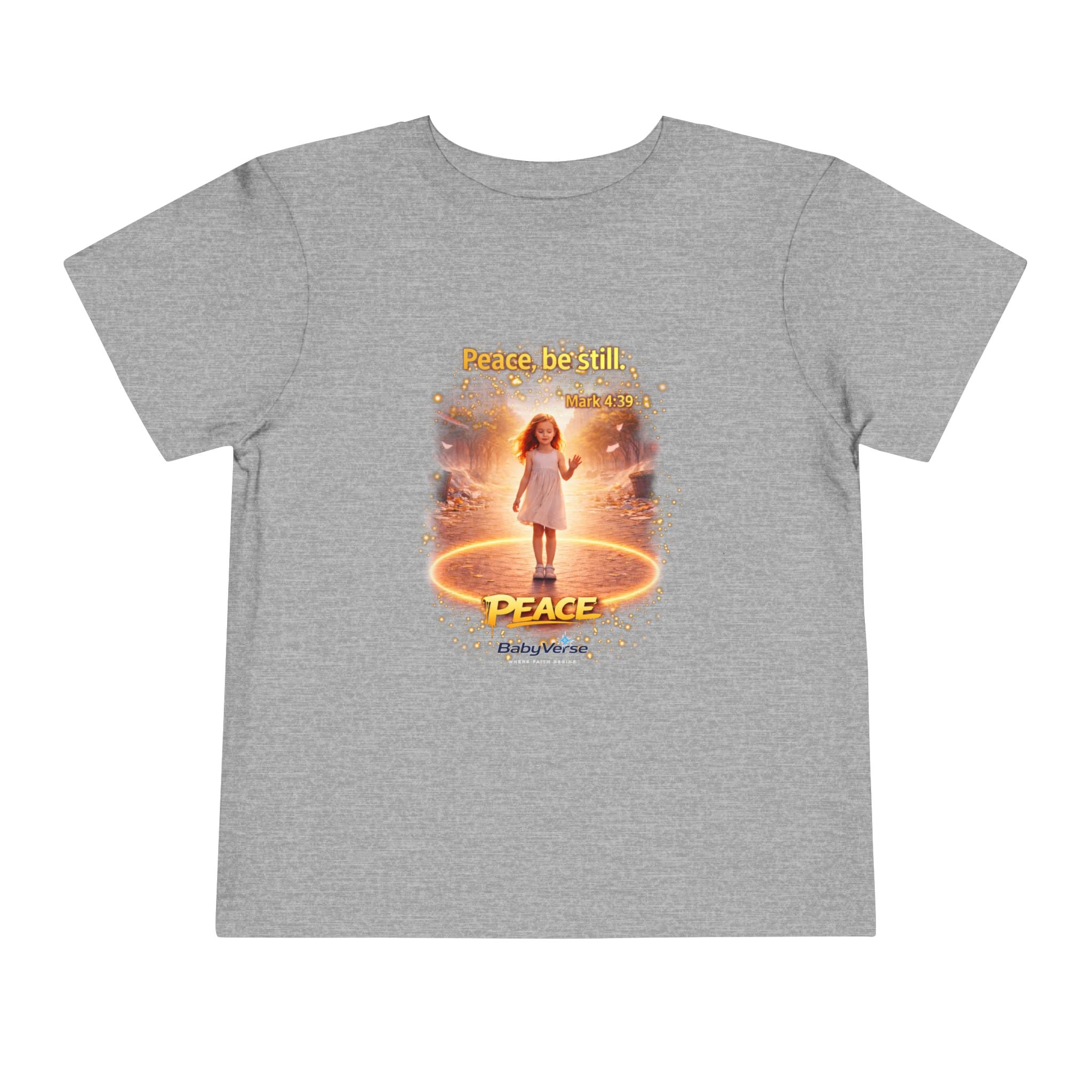 Toddler Tee — "Peace, Be Still" Inspirational Christian Tee