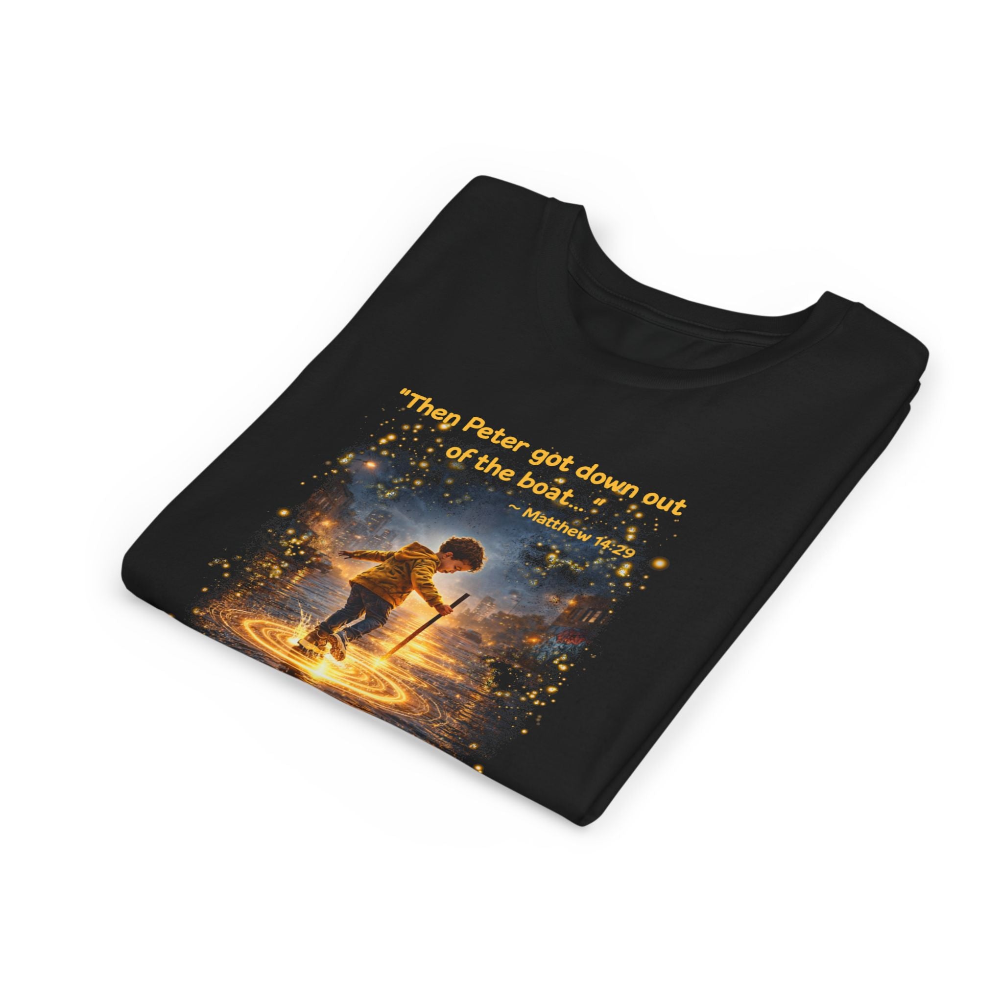 Youth Christian T-Shirt “Trust” | Matthew 14:29 Faith Kids Shirt | Inspirational Youth Tee