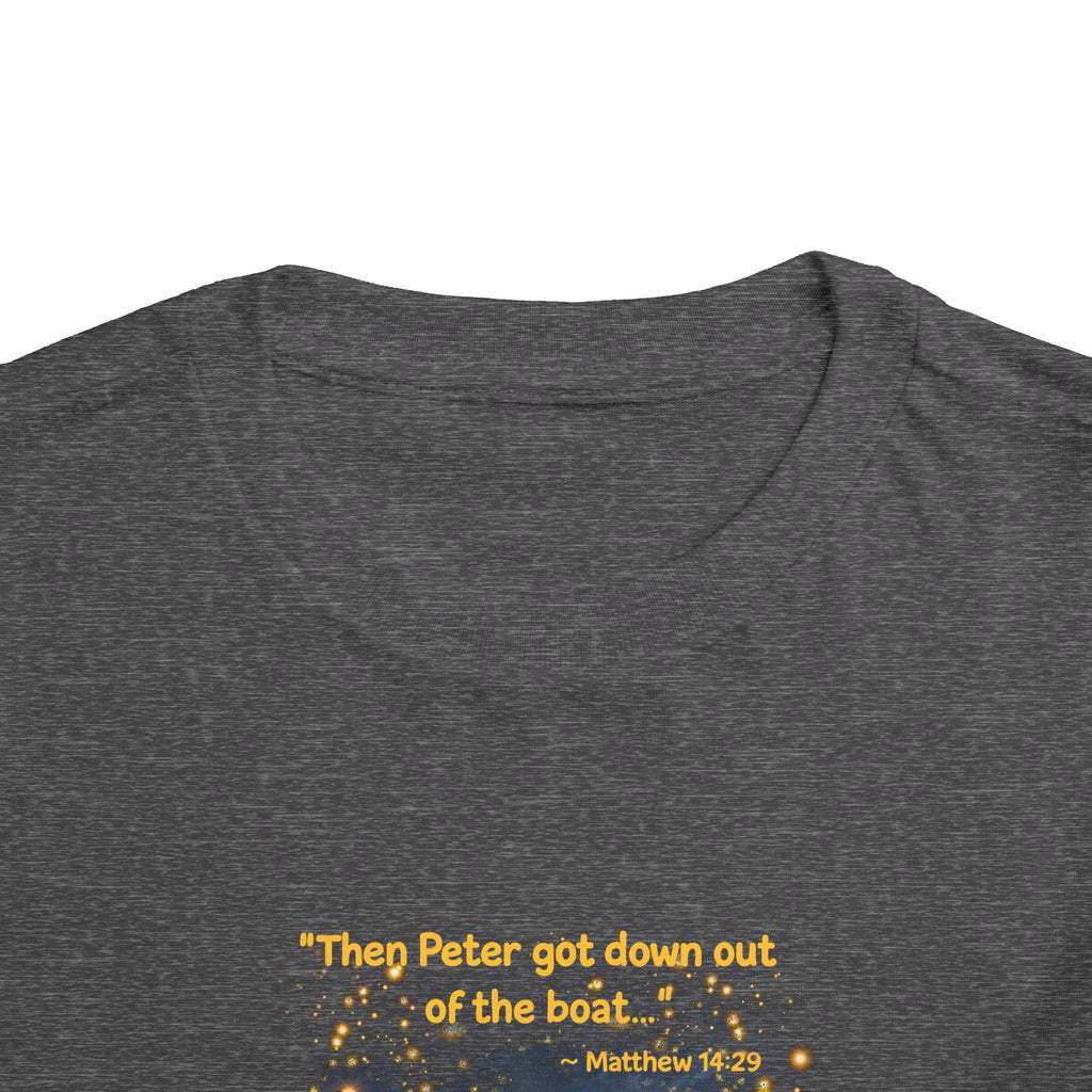 Toddler Tee — “Trust” Inspirational Christian Tee | Matthew 14:29 Faith Shirt for Kids