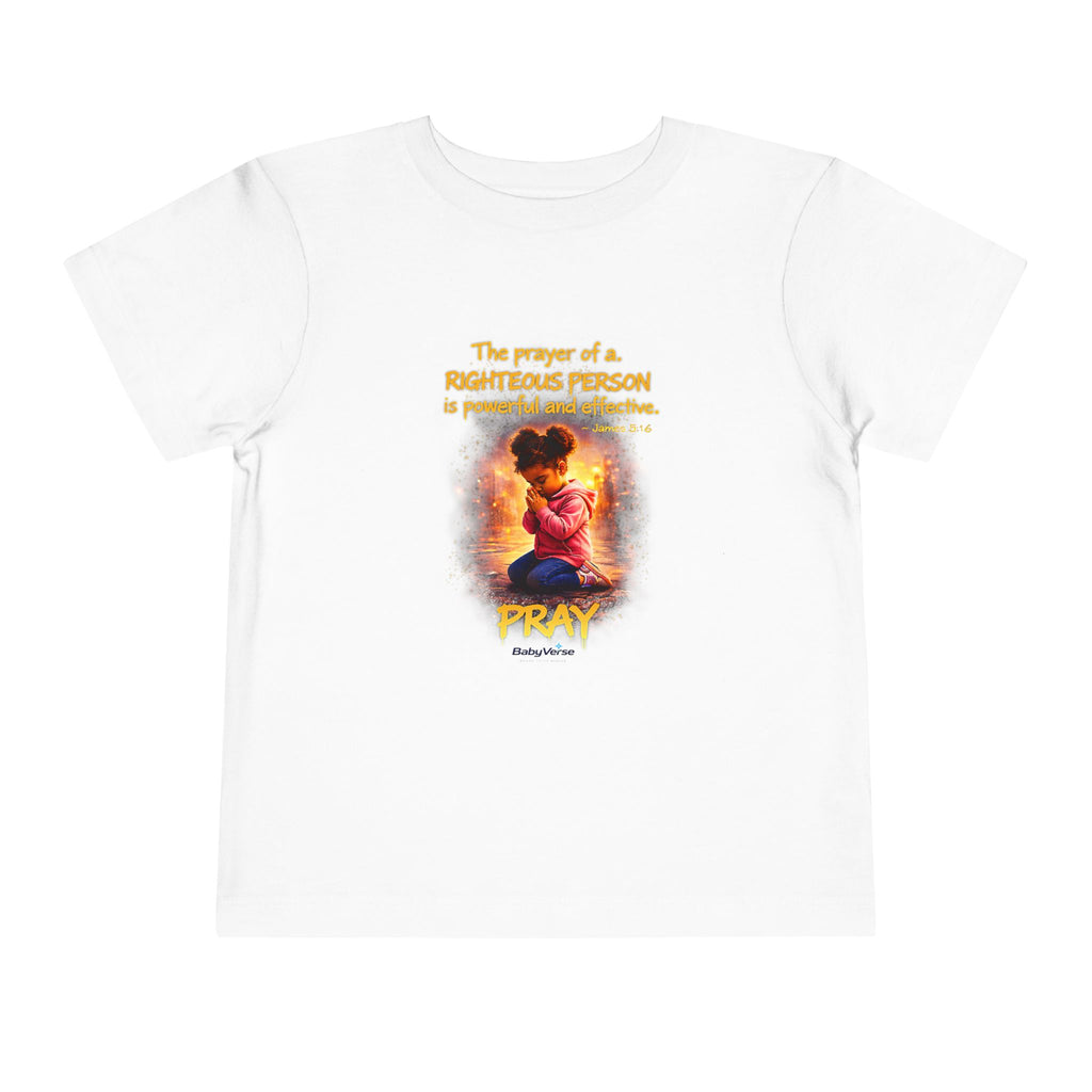 Toddler Tee — "Pray" Inspirational Christian Tee