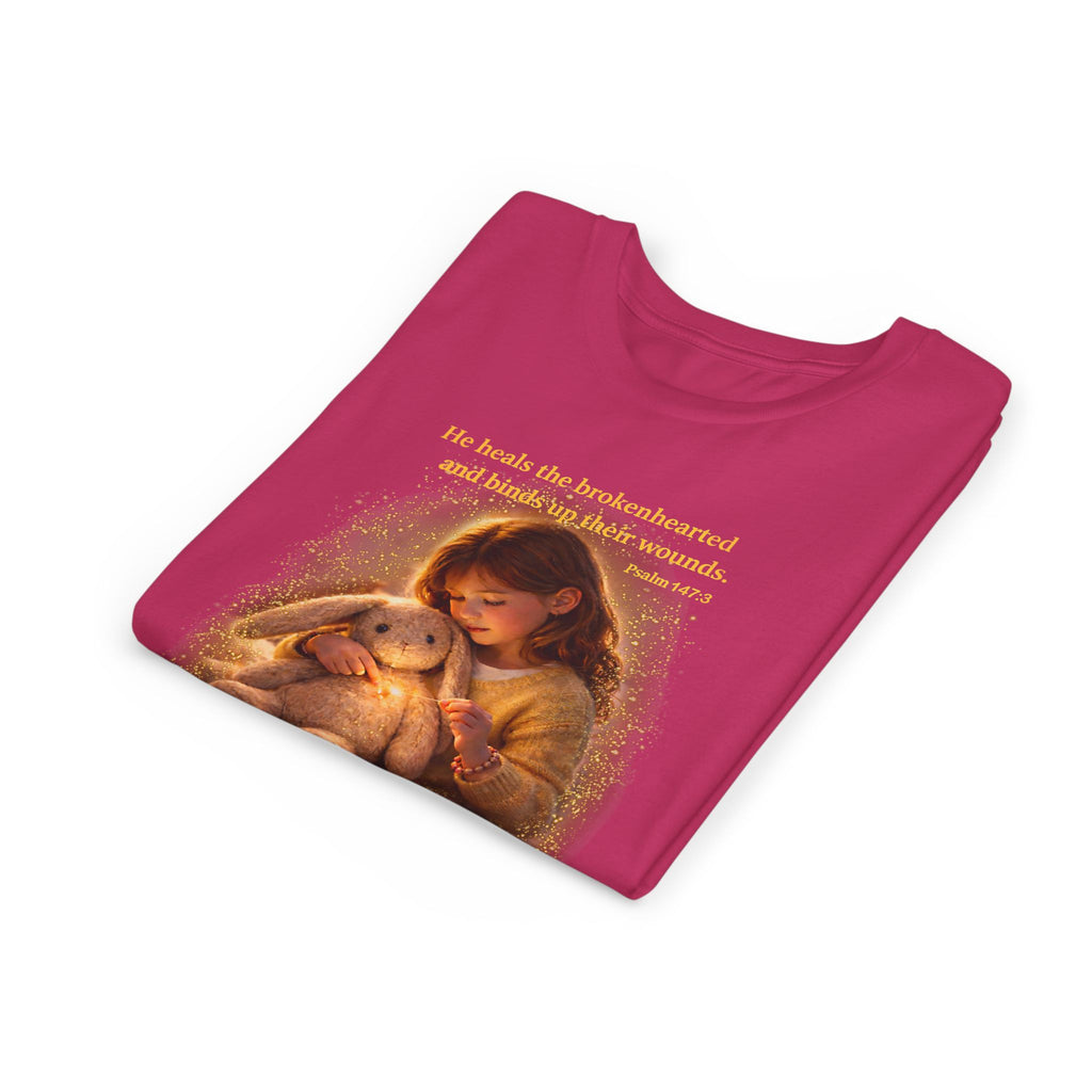 Youth Christian T-Shirt “Heal” | Psalm 148:3 Faith Based Kids Shirt | Inspirational Bible Verse Youth Tee