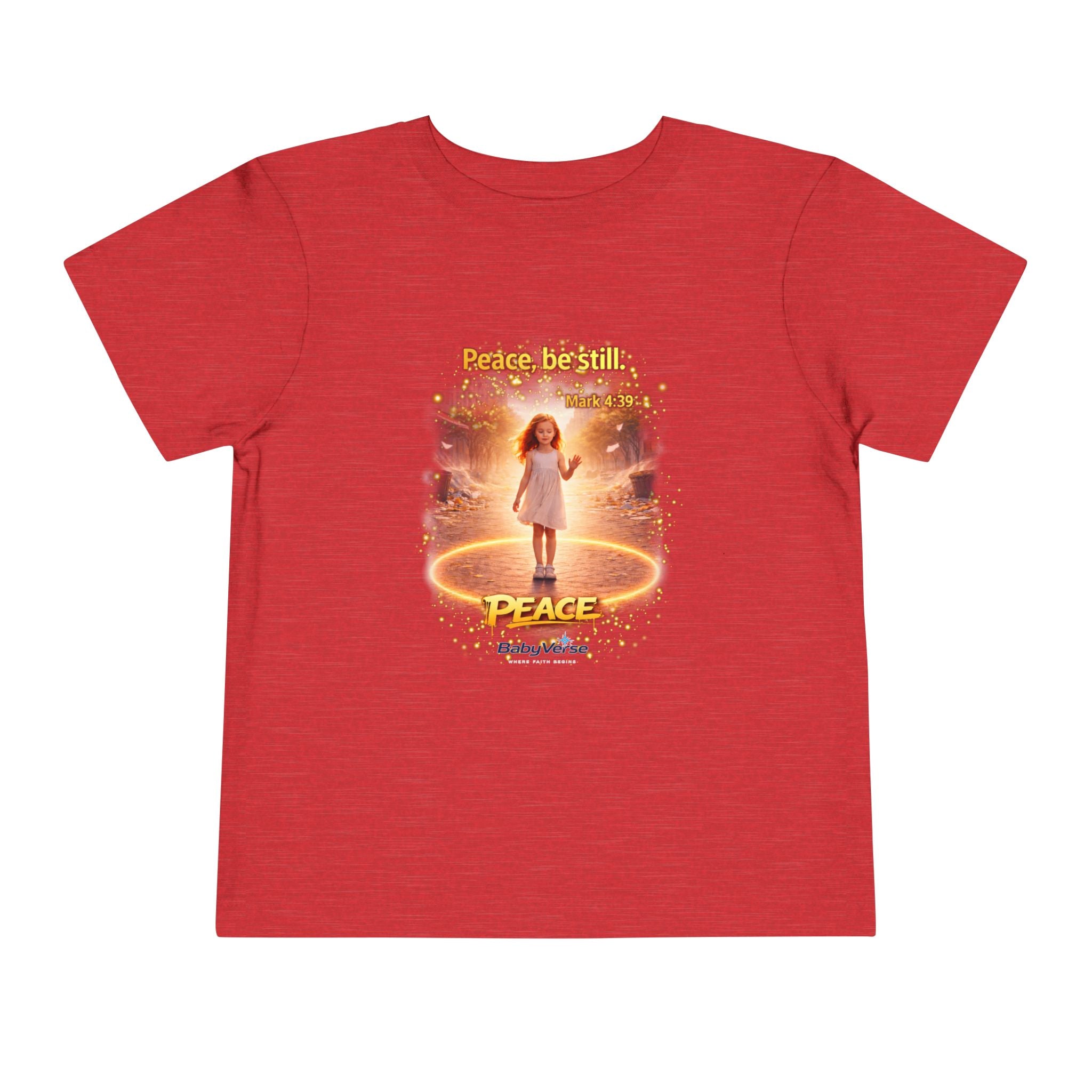 Toddler Tee — "Peace, Be Still" Inspirational Christian Tee