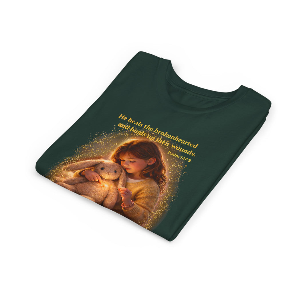 Youth Christian T-Shirt “Heal” | Psalm 148:3 Faith Based Kids Shirt | Inspirational Bible Verse Youth Tee