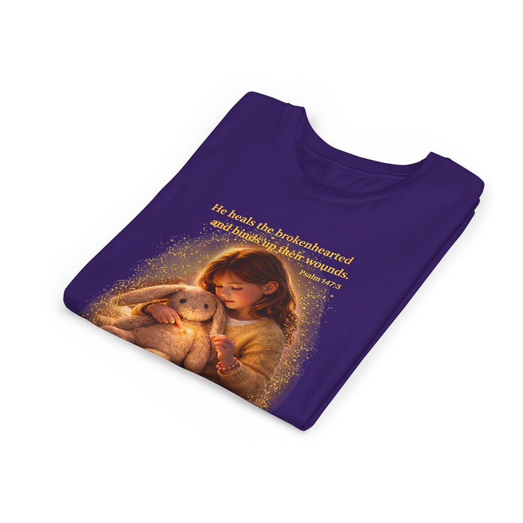 Youth Christian T-Shirt “Heal” | Psalm 148:3 Faith Based Kids Shirt | Inspirational Bible Verse Youth Tee