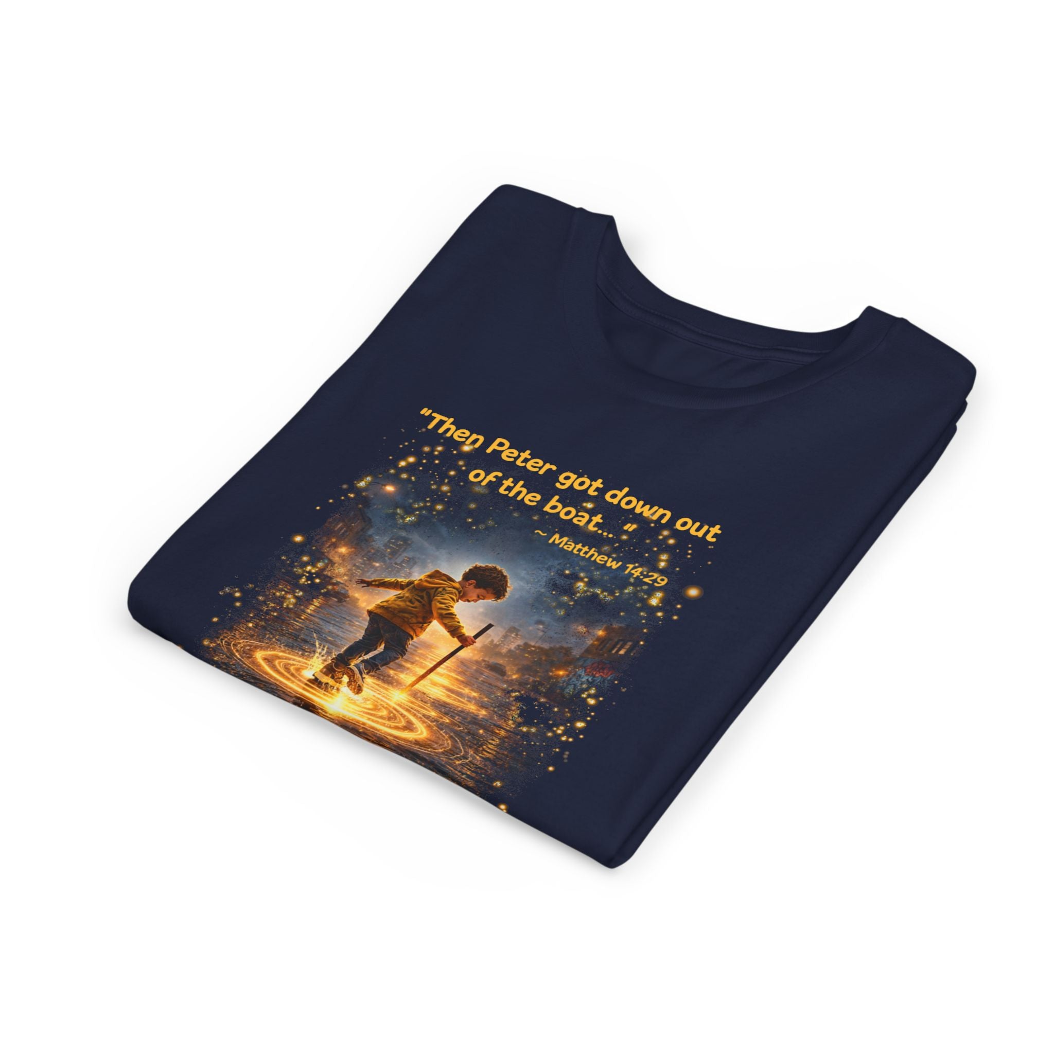 Youth Christian T-Shirt “Trust” | Matthew 14:29 Faith Kids Shirt | Inspirational Youth Tee