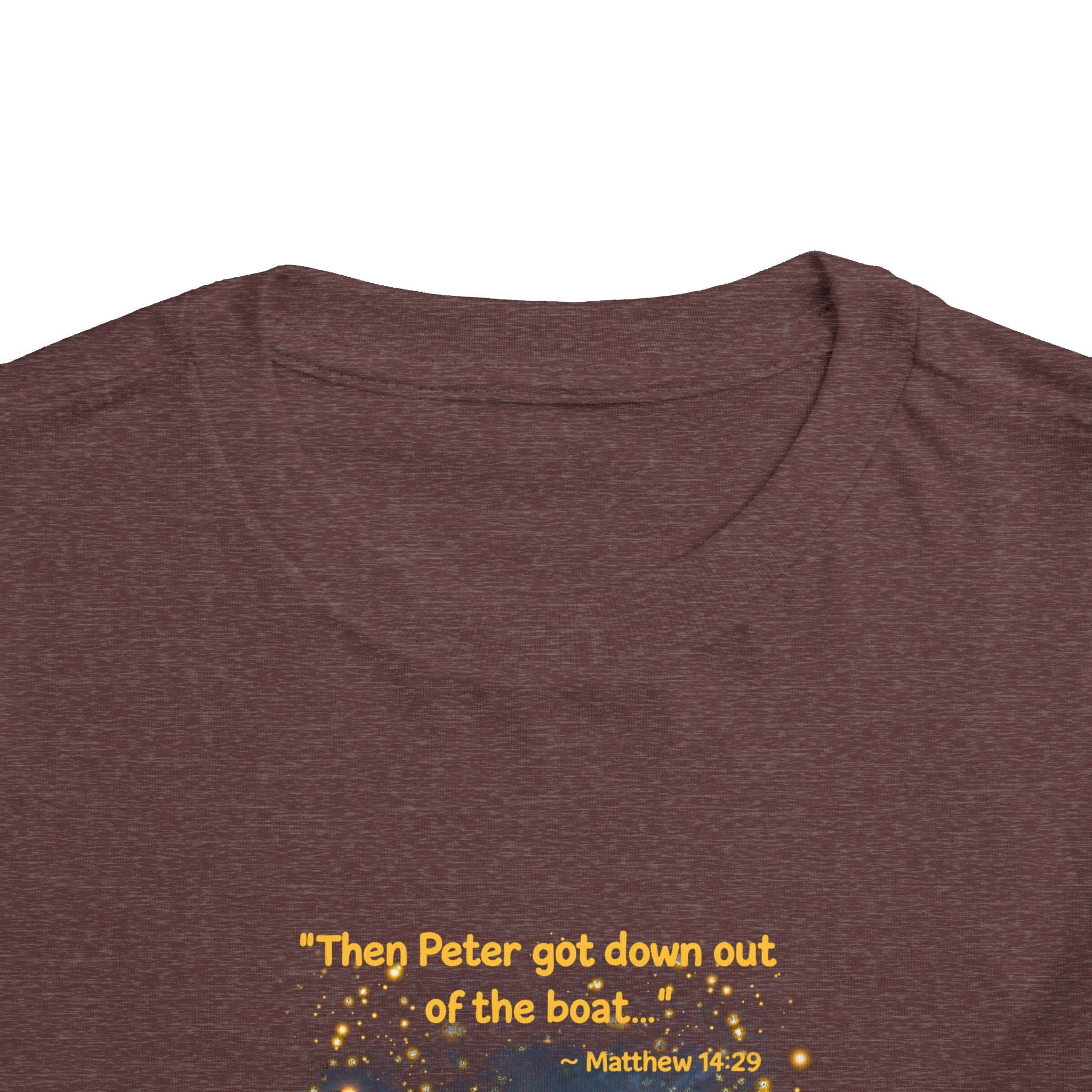 Toddler Tee — “Trust” Inspirational Christian Tee | Matthew 14:29 Faith Shirt for Kids